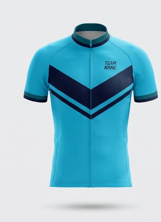 Cyan Chevron Cycling Jersey