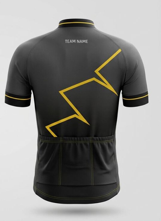 Charcoal Volt Cycling Jersey, charcoal grey, back