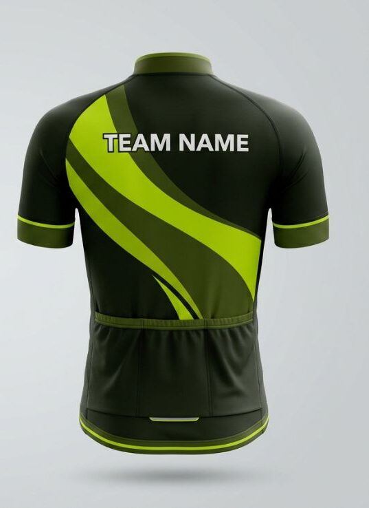 Lime Aurora Cycling Jersey, lime green, back