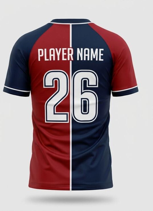 Crimson Split Esports Jersey, crimson red, back