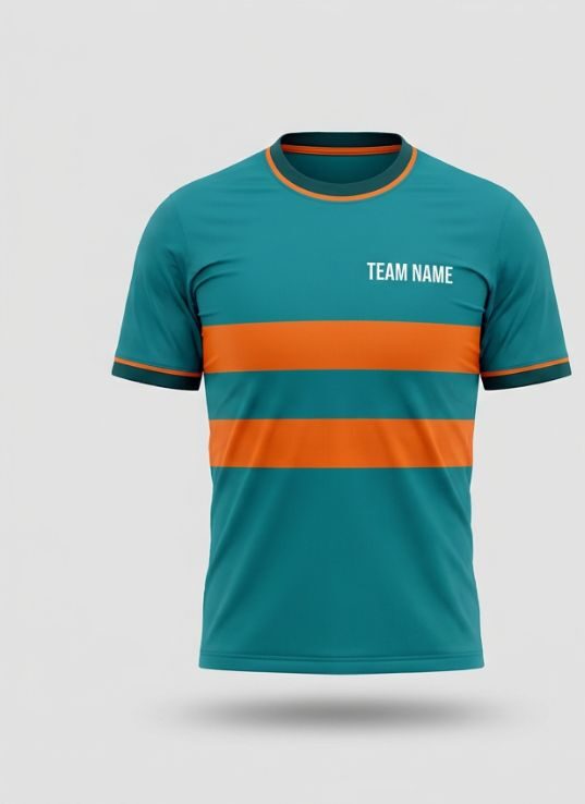 Teal Hoops Football Jersey
