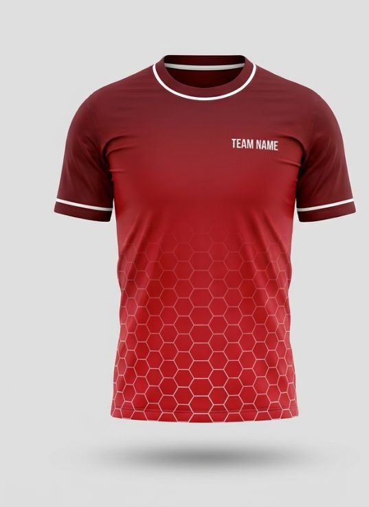 Scarlet Grid Football Jersey