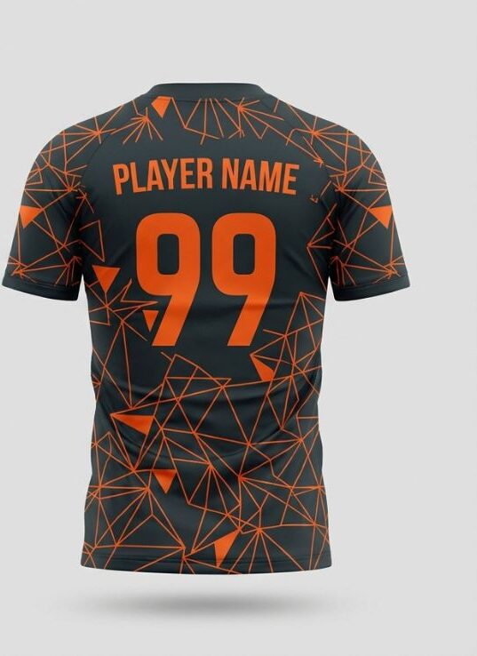 Ember Fracture Football Jersey, ember orange, back