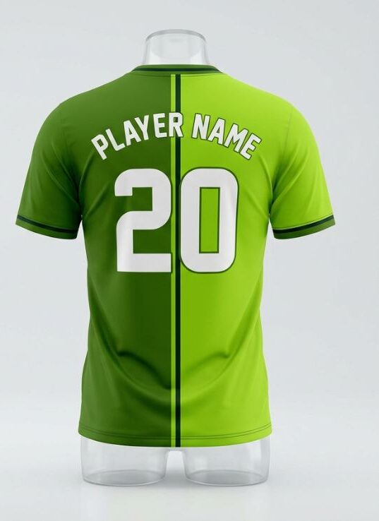 Lime Half Volleyball Jersey, lime green, back