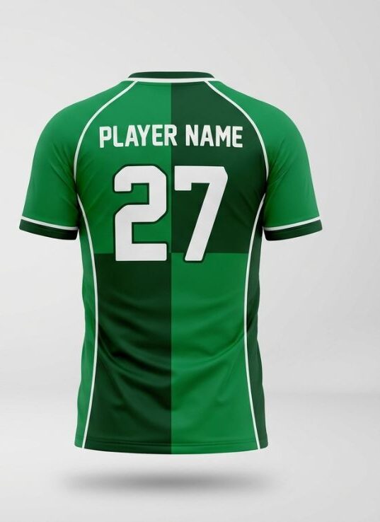 Emerald Block Volleyball Jersey, emerald green, back