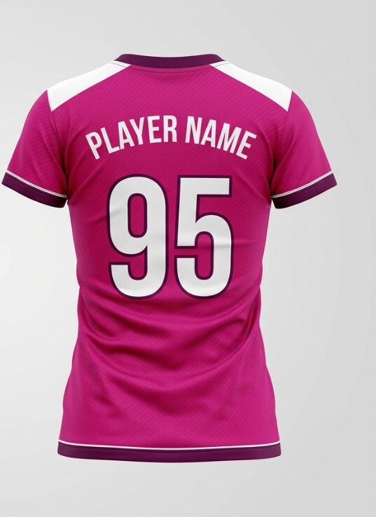 Magenta Weave Volleyball Jersey, magenta, back