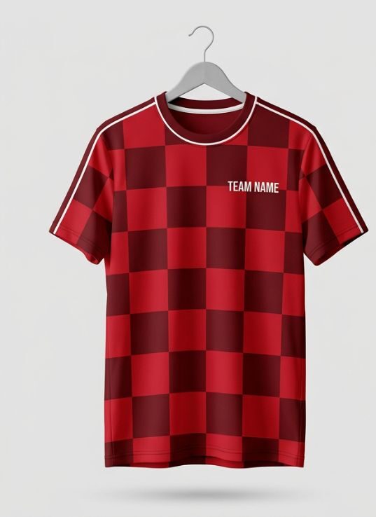 Scarlet Checker Volleyball Jersey