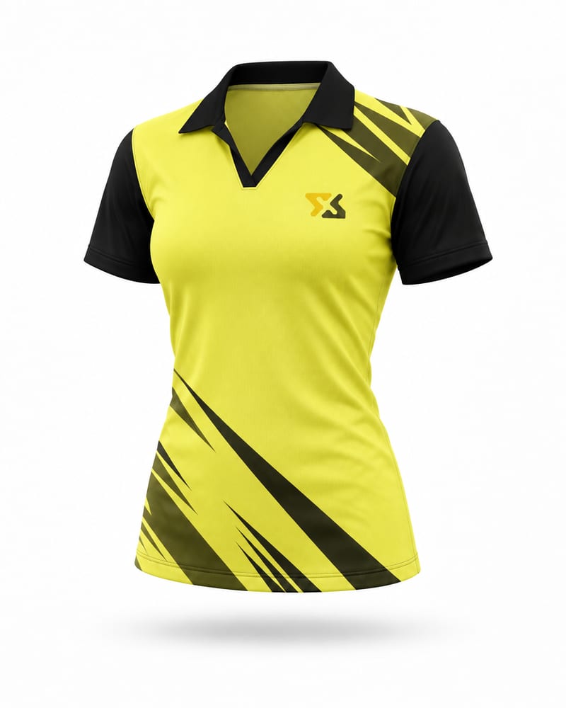Women’s Custom Cricket Jersey: V Neck Polo, Half Sleeve