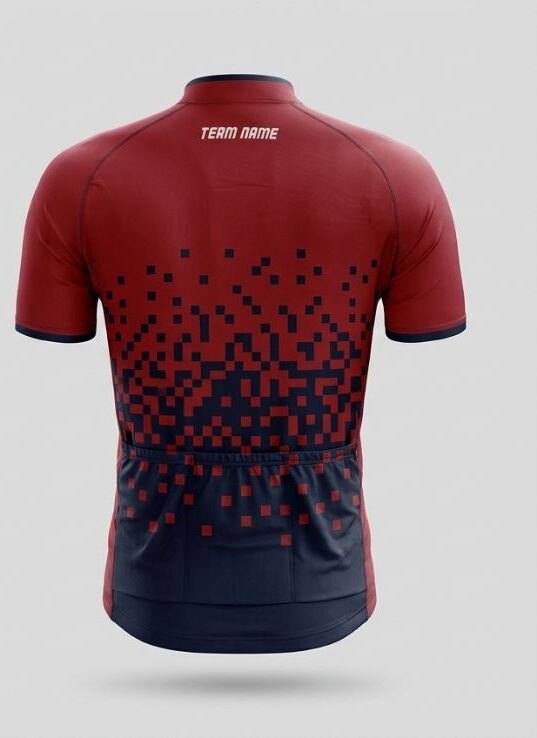 Night Pixel Cycling Jersey, black, back