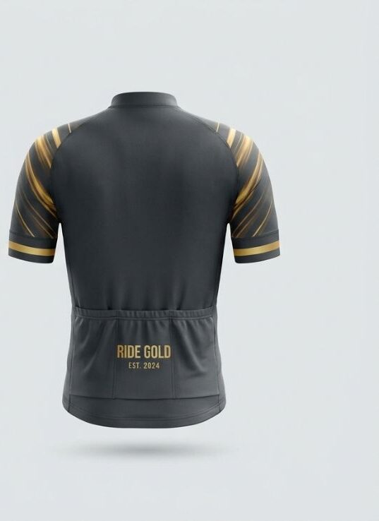 Golden Hour Cycling Jersey, golden yellow, back