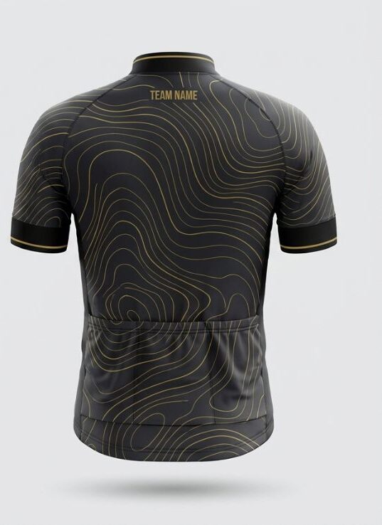 Gold Topo Cycling Jersey, gold, back