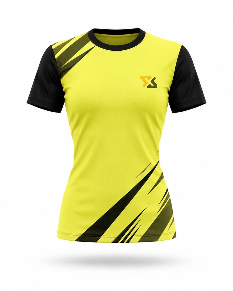 Women's Custom Cricket Jersey: Round Neck, Half Sleeve, front