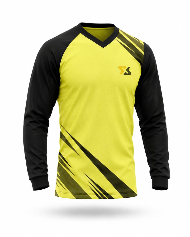 Men’s Custom Bikers Jersey: V Neck, Full Sleeve, Raglan