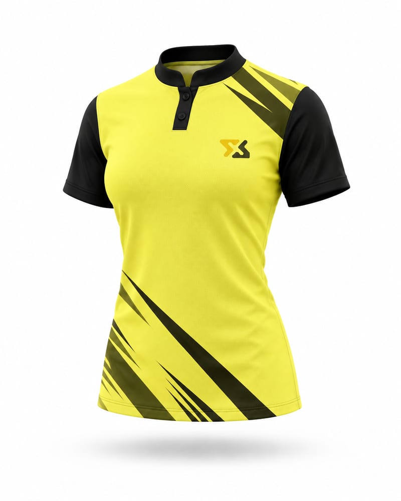 Women’s Custom Cricket Jersey: Mandarin Collar, Half Sleeve