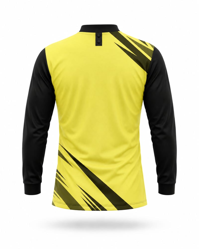 Men's Custom Bikers Jersey: Mandarin Collar, Full Sleeve, back