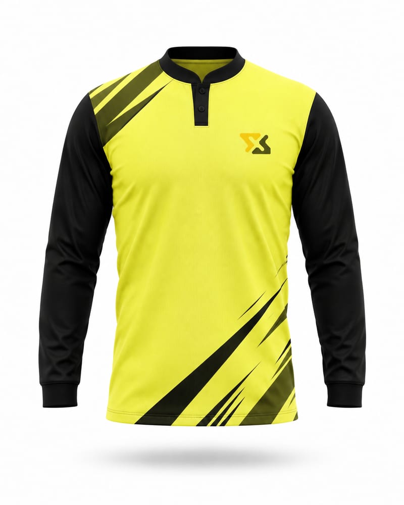 Kids Custom Cricket Jersey: Mandarin Collar, Full Sleeve, front