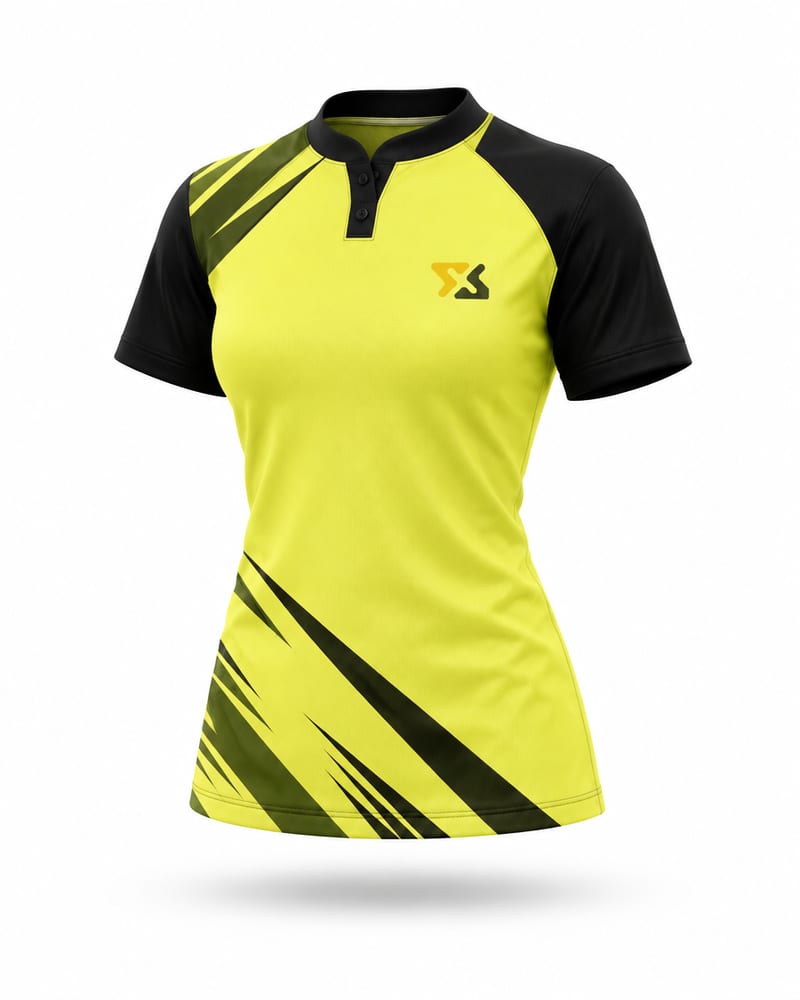 Women’s Custom Football Jersey: Mandarin Collar, Half Sleeve, Raglan