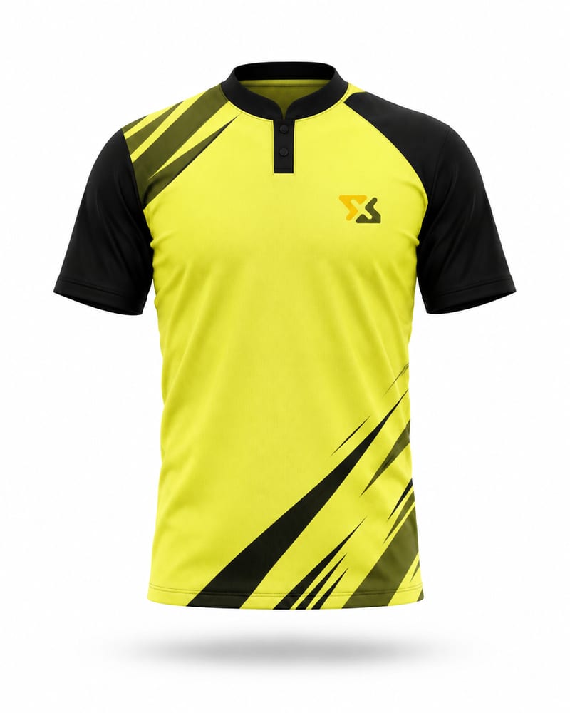 Kids Custom Cricket Jersey: Mandarin Collar, Half Sleeve, Raglan, front