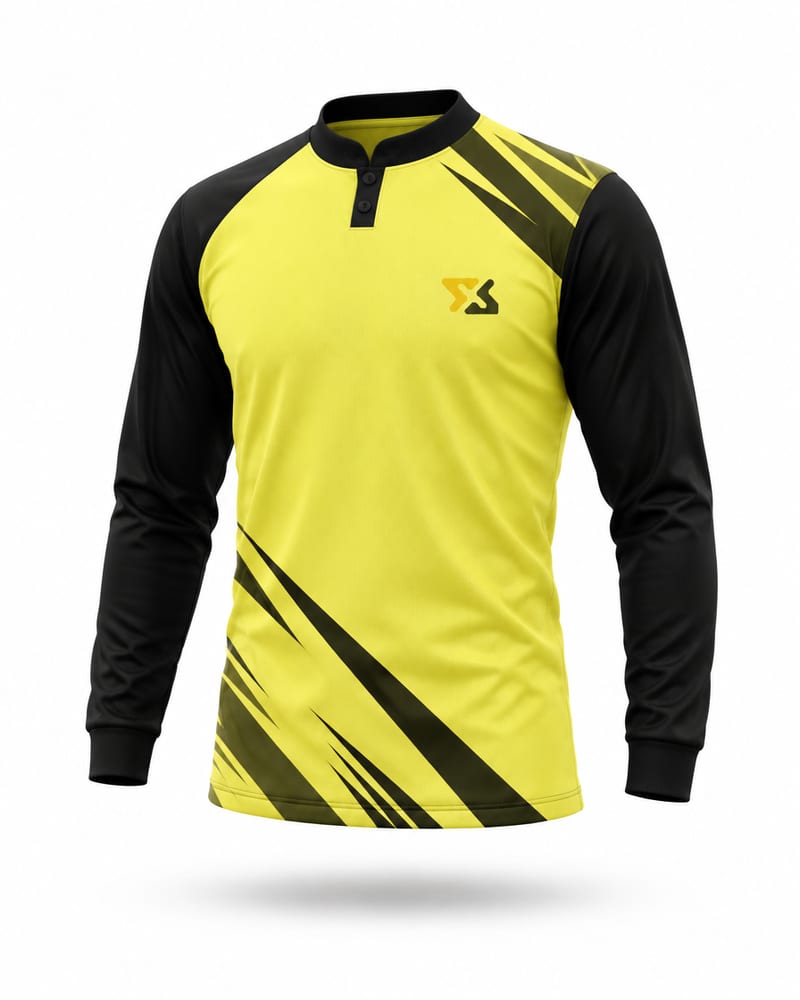 Men’s Custom Bikers Jersey: Mandarin Collar, Full Sleeve, Raglan