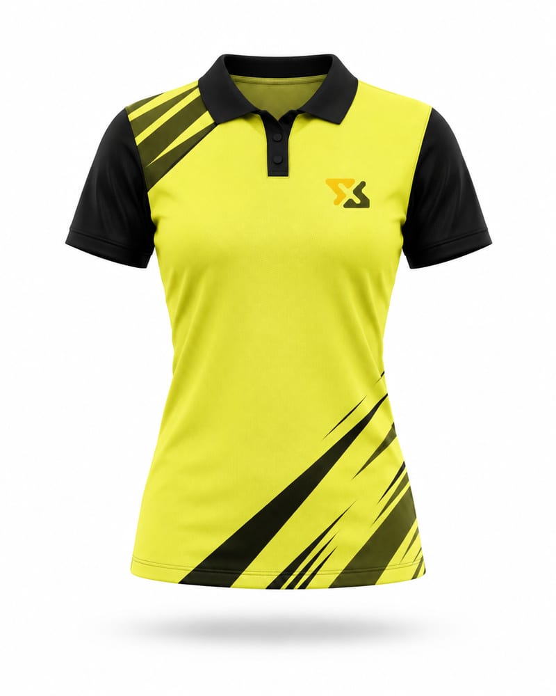 Women's Custom Cricket Jersey: Polo, Half Sleeve, front