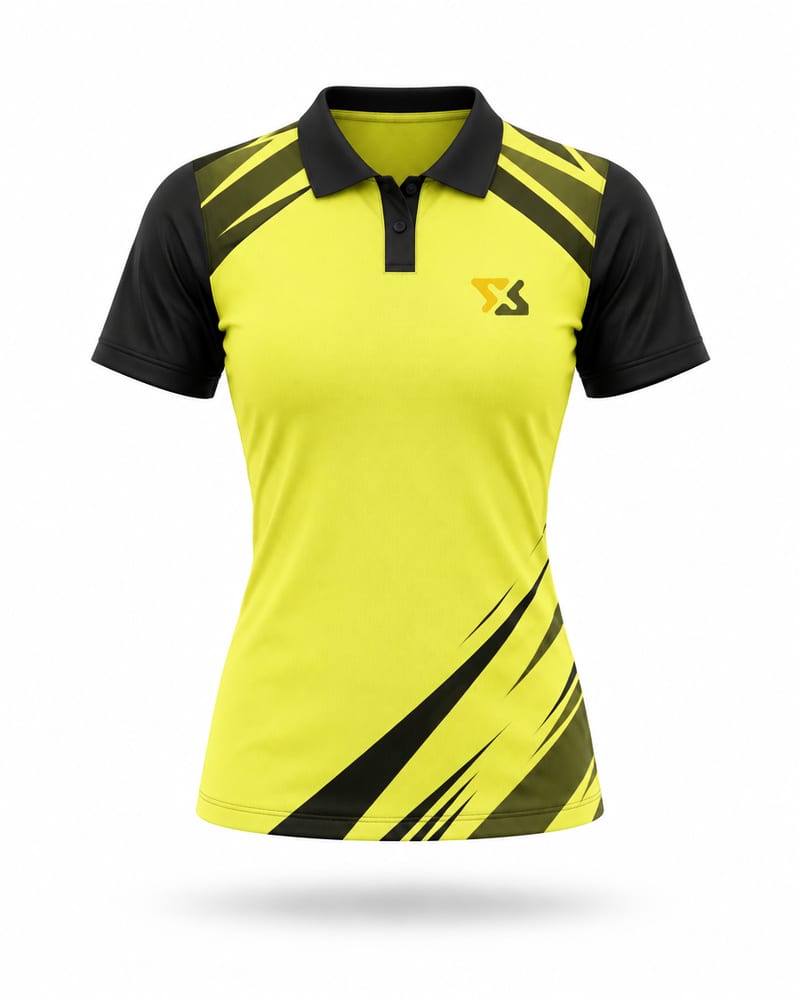 Women's Custom Bikers Jersey: Polo, Half Sleeve, Raglan, front