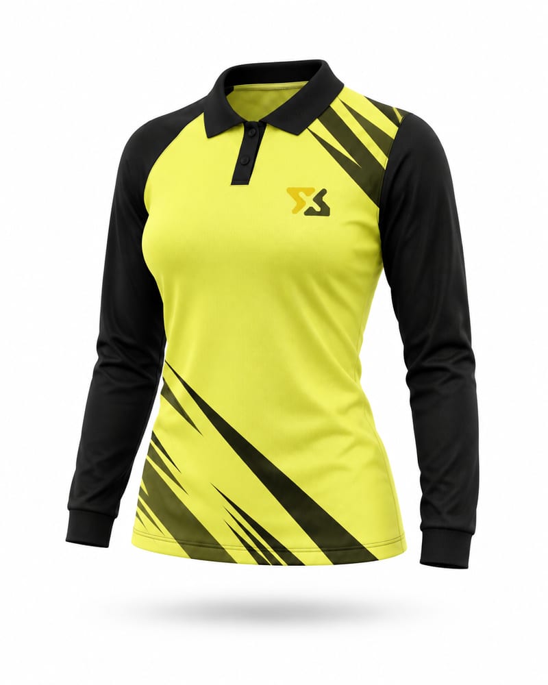 Women’s Custom Cricket Jersey: Polo, Full Sleeve, Raglan