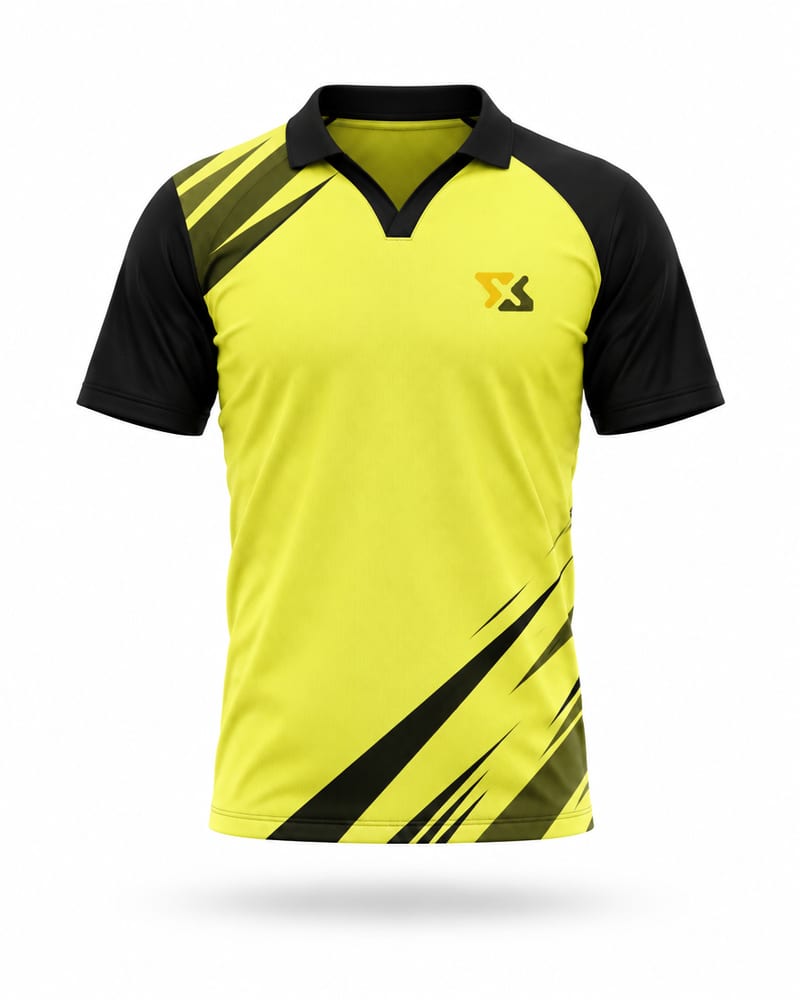 Kids Custom Cricket Jersey: V Neck Polo, Half Sleeve, Raglan, front