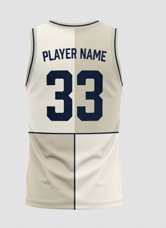 Ivory Quarter Basketball Jersey, ivory, back