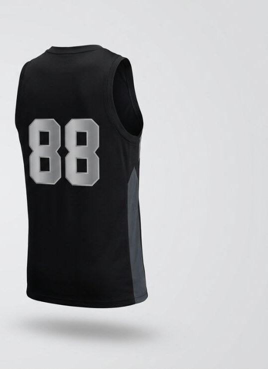 Night Chrome Basketball Jersey, black, back