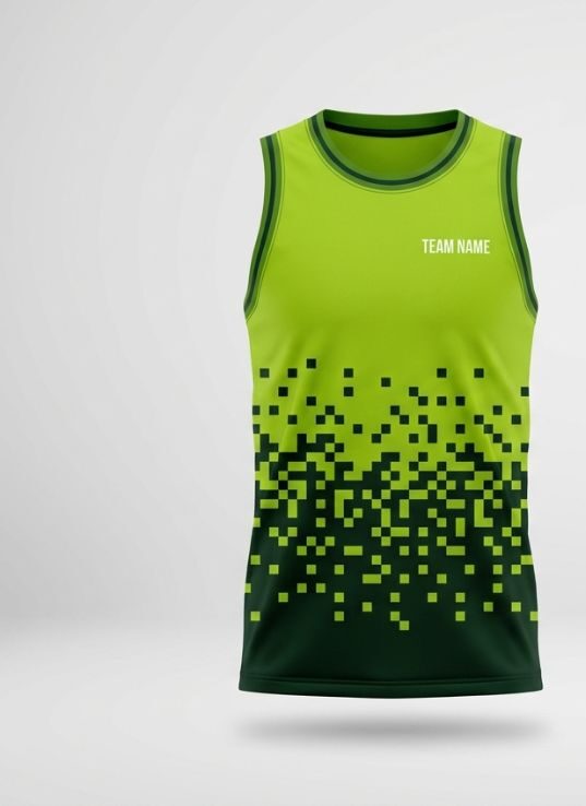 Lime Pixel Basketball Jersey