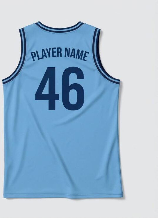 Sky Chevron Basketball Jersey, sky blue, back