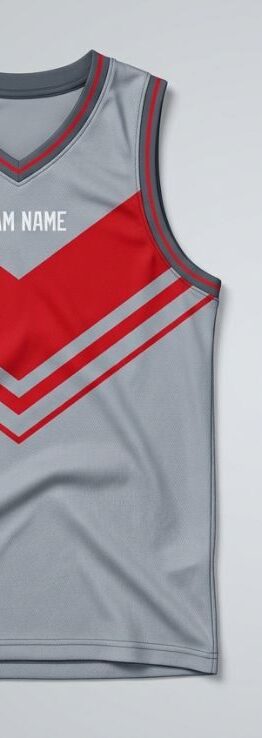 Silver Strike Basketball Jersey, silver, back