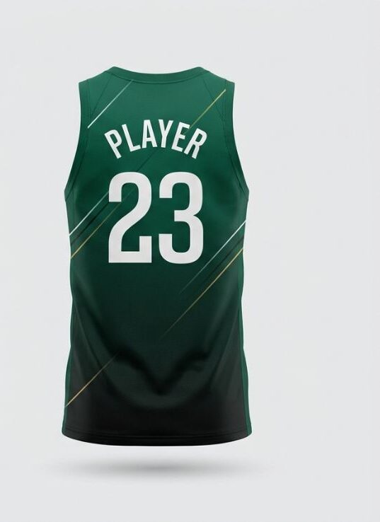Emerald Rise Basketball Jersey, emerald green, back