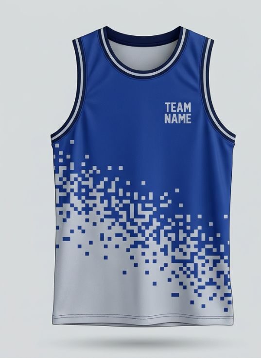 Royal Pixel Basketball Jersey