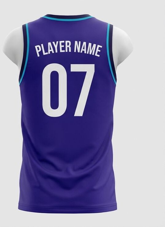 Indigo Heritage Basketball Jersey, indigo, back