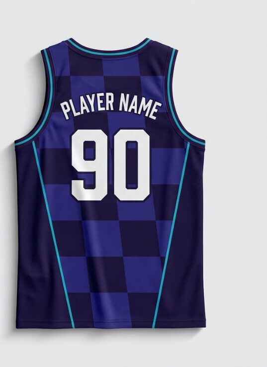 Indigo Blade Basketball Jersey, indigo, back