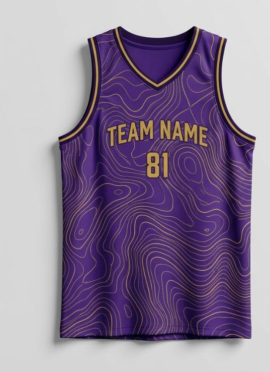 Purple Lines Basketball Jersey