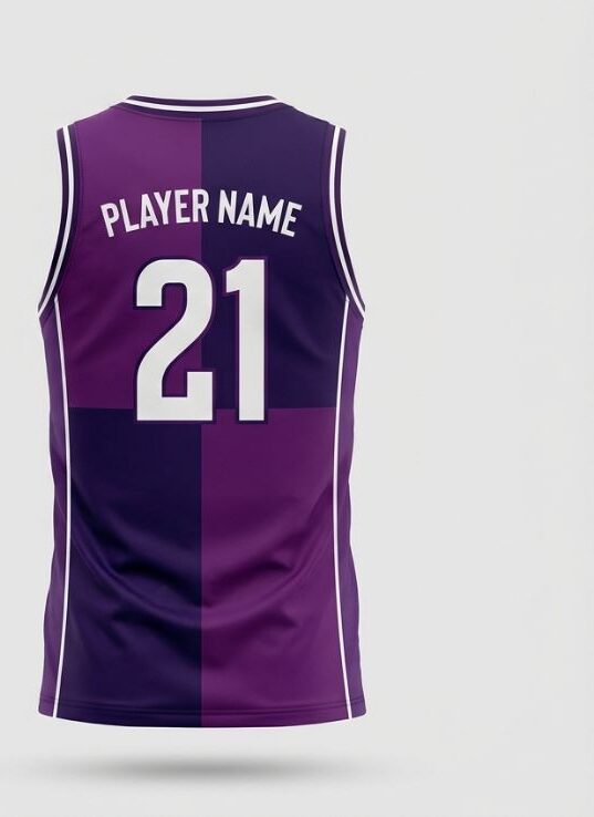 Orchid Quarter Basketball Jersey, orchid purple, back