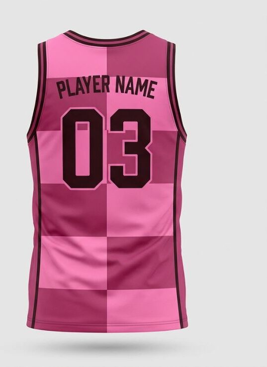 Rose Blade Basketball Jersey, rose pink, back