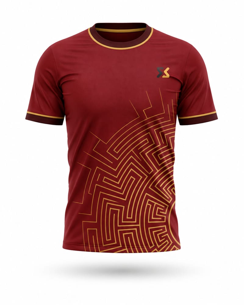 Maroon Tribal Cricket Jersey