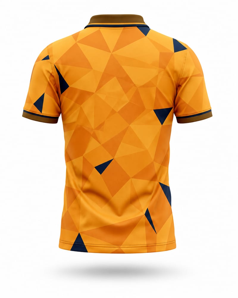 Amber Geo Cricket Jersey, amber, back