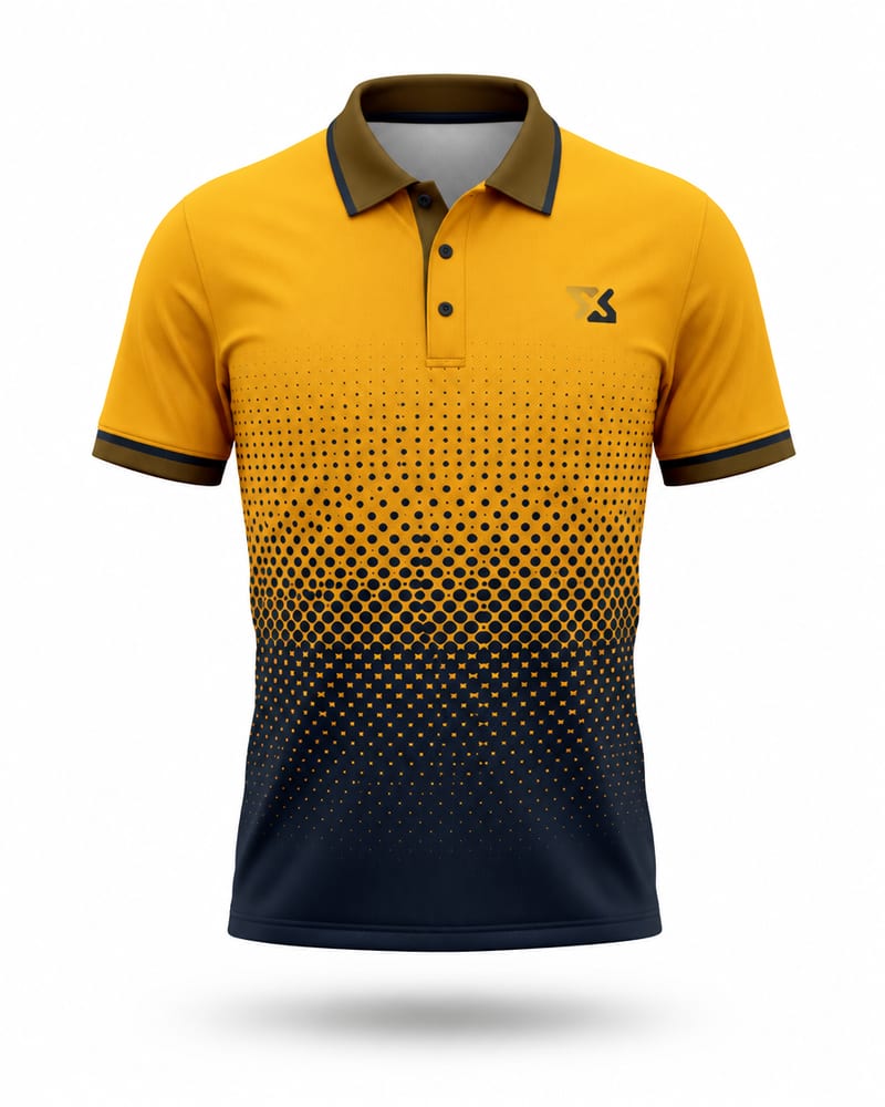 Amber Halftone Cricket Jersey