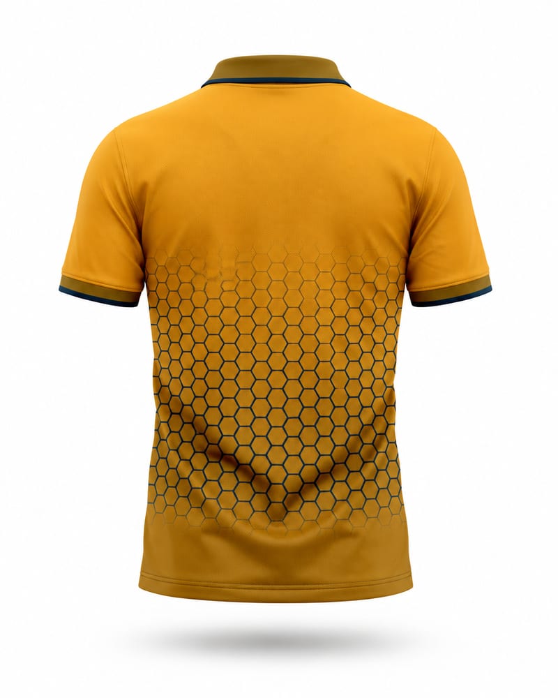 Amber Hex Cricket Jersey, amber, back