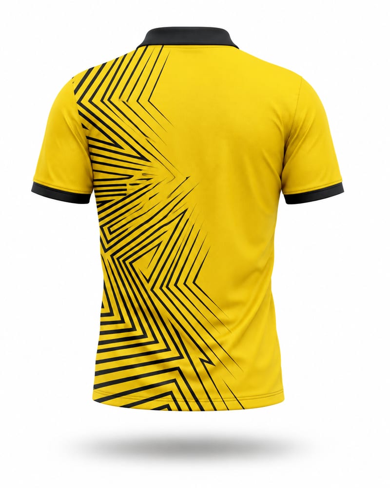 Volt Maze Cricket Jersey, neon yellow, back