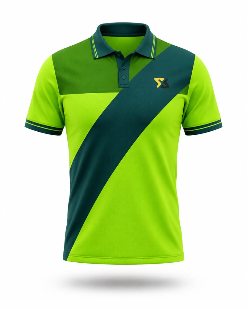Lime Diagonal Cricket Jersey