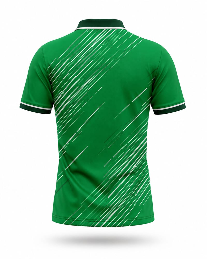 Emerald Lines Cricket Jersey, emerald green, back