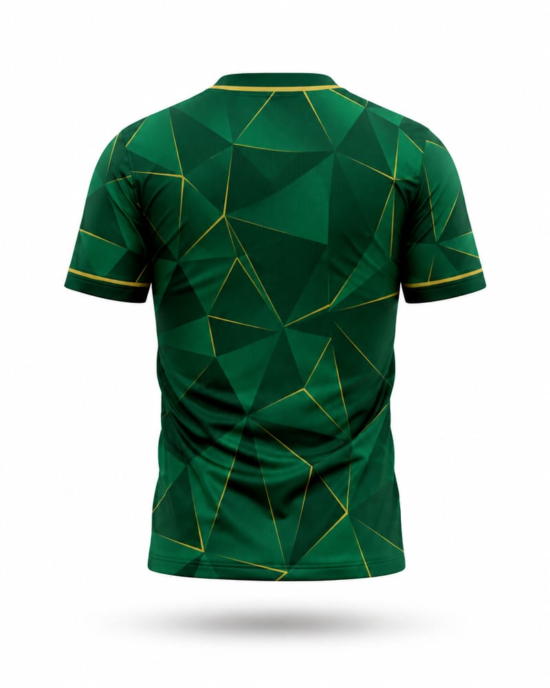 Bottle Crystal Cricket Jersey, bottle green, back
