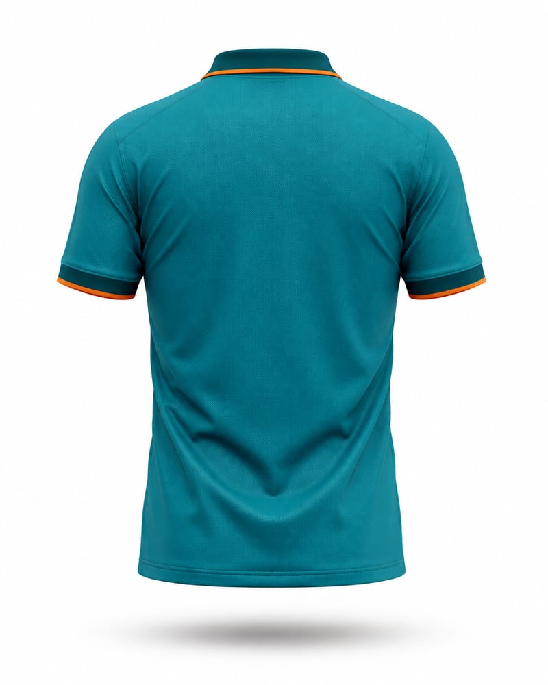 Teal Maze Cricket Jersey, teal, back