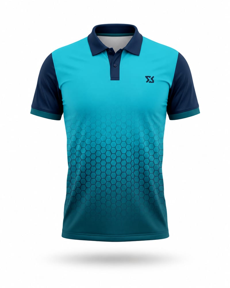 Cyan Matrix Cricket Jersey