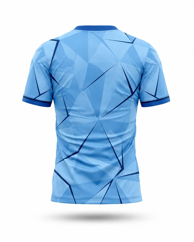 Sky Crystal Cricket Jersey, sky blue, back